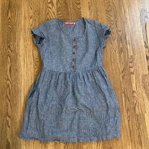 Pyne and Smith Model No. 10 Button Up Dress, Navy Blue Plaid